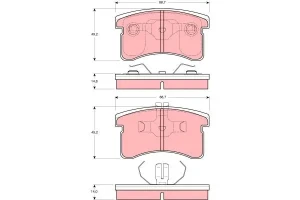 Klocki hamulcowe przód DAIHATSU CUORE IV TRW