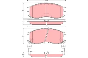 Klocki hamulcowe przód MITSUBISHI GALANT VIII TRW