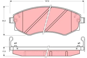 Klocki hamulcowe przód HYUNDAI ELANTRA III TRW