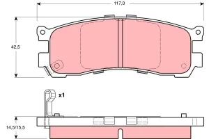Klocki hamulcowe tył MAZDA MPV I TRW
