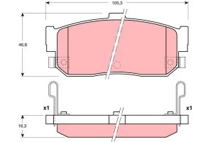 Klocki hamulcowe tył NISSAN SUNNY III TRW