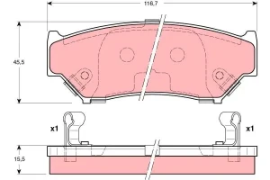 Klocki hamulcowe przód SUZUKI VITARA I TRW