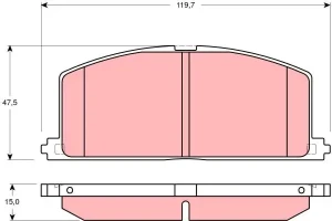 Klocki hamulcowe przód TOYOTA PASEO TRW