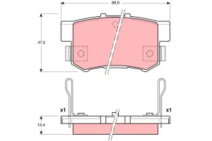 Klocki hamulcowe tył HONDA ACCORD VII TRW
