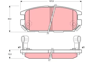 Klocki hamulcowe tył MITSUBISHI GALANT VII TRW