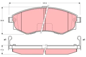 Klocki hamulcowe przód SSANGYONG MUSSO SPORTS TRW
