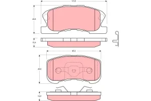 Klocki hamulcowe przód DAIHATSU YRV TRW