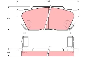 Klocki hamulcowe przód HONDA CIVIC IV TRW