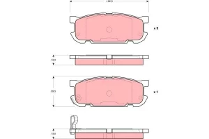 klocki hamulcowe mazda rx8 GDB3303 TRW