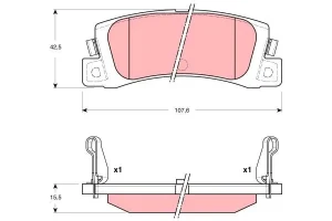 Klocki hamulcowe tył TOYOTA CAMRY IV TRW