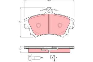 Klocki hamulcowe przód SMART FORFOUR I TRW