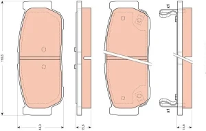 Klocki hamulcowe tył SSANGYONG RODIUS II TRW