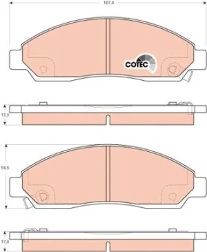Klocki hamulcowe przód tył CHEVROLET COLORADO TRW