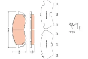 Klocki hamulcowe przód SUBARU IMPREZA Kombi (GG) TRW