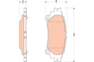 GDB3497 TRW Klocki hamulcowe tył