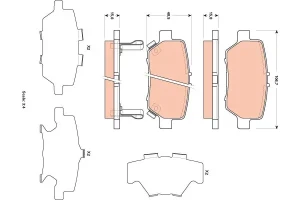 GDB3512 TRW Klocki hamulcowe tył
