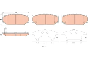 Klocki hamulcowe przód SUZUKI SWIFT III TRW