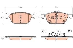 Klocki hamulcowe przód HONDA CIVIC X TRW