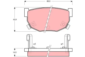 Klocki hamulcowe tył NISSAN 300ZX TRW