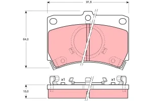 Klocki hamulcowe przód MAZDA 323 III TRW