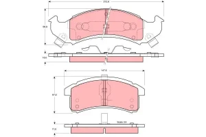 Klocki hamulcowe przód z czujnikiem CADILLAC ELDORADO TRW