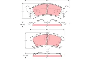 Klocki hamulcowe przód z czujnikiem CHEVROLET CAVALIER TRW
