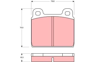 Klocki hamulcowe przód VW TRANSPORTER III Skrzynia TRW
