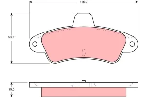 Klocki hamulcowe tył FORD MONDEO II TRW