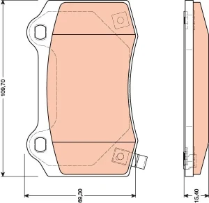 Klocki hamulcowe tył CHEVROLET CAMARO TRW