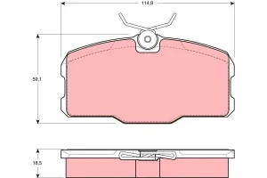 Klocki hamulcowe przód MERCEDES-BENZ SL C107 TRW