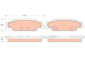 Klocki hamulcowe tył CADILLAC STS TRW