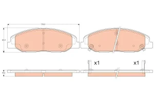 Klocki hamulcowe przód CADILLAC CTS TRW