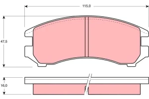Klocki hamulcowe przód NISSAN SUNNY I TRW