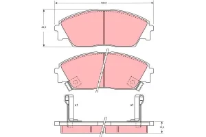 Klocki hamulcowe przód HONDA CRX II TRW