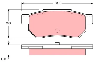 Klocki hamulcowe tył HONDA CIVIC IV TRW