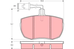 Klocki hamulcowe przód z czujnikiem FORD TRANSIT IV TRW
