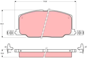 Klocki hamulcowe przód TOYOTA COROLLA VII TRW
