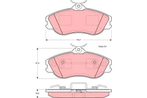 Klocki hamulcowe przód AUDI 80 B4 TRW