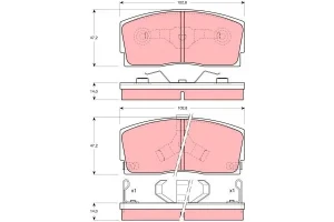 Klocki hamulcowe przód DAIHATSU APPLAUSE II TRW