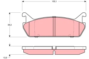 Klocki hamulcowe tył DAIHATSU APPLAUSE II TRW