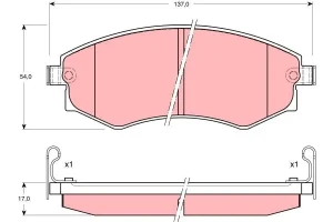 Klocki hamulcowe przód HYUNDAI SONATA II TRW