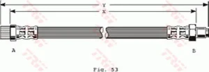 Przewód hamulcowy elastyczny przód CITROËN XSARA TRW