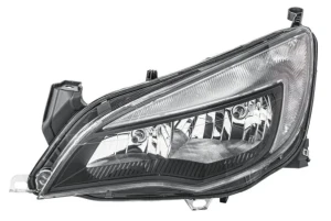Reflektor lampa lewa z silniczkiem do regulacji z żarówką OPEL ASTRA J HELLA