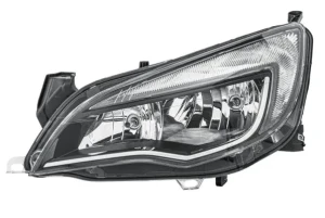 Reflektor lampa lewa z silniczkiem do regulacji OPEL ASTRA J HELLA