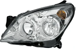 Reflektor lampa prawa z silniczkiem do regulacji OPEL ASTRA H HELLA