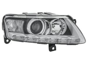 Reflektor lampa prawa bi-ksenon z silniczkiem do regulacji z żarówką AUDI A6 C6 HELLA