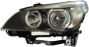 Reflektor lampa prawa bi-ksenon z silniczkiem do regulacji BMW 5 E60 HELLA