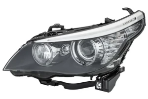 Reflektor lampa lewa bi-ksenon z silniczkiem do regulacji BMW 5 E60 HELLA