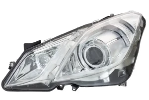 Reflektor lampa lewa bi-ksenon led z silniczkiem do regulacji z lampą wyładowczą xenon MERCEDES-BENZ KLASA E C207 HELLA