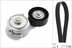 1.2, 1.4 Zestaw paska klinowego wielorowkowego FIAT PUNTO III INA